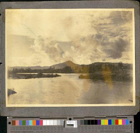 View of river with peak at center, c. 1901 [b001] [019] [018] show page link