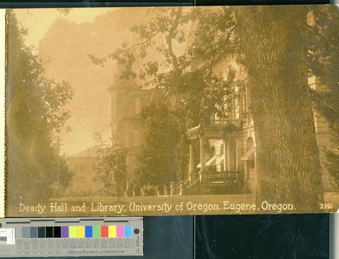 Deady Hall and Library, University of Oregon, Eugene, Oregon, c. 1920s [b001] [001] [copy] [003] show page link