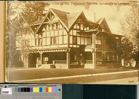 One of the Fraternal Houses, University of Oregon, c. 1920s [b001] [001] [004] show page link