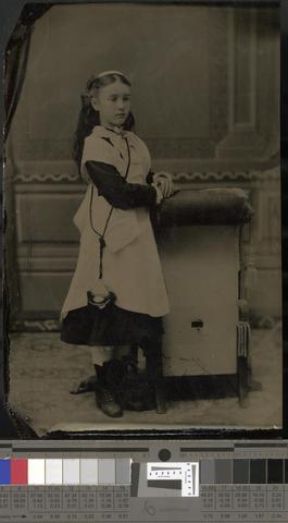 Tintype of standing girl., 1860s-1890s [b001] [134] show page link