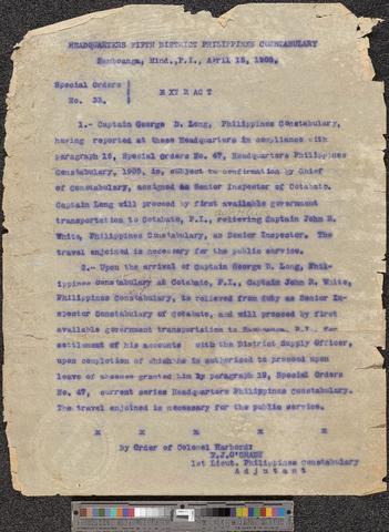 300-09.1: Philippine Constabulary, October 6, 1903-June 5, 1933  [b019] [f002] [093_094] show page link